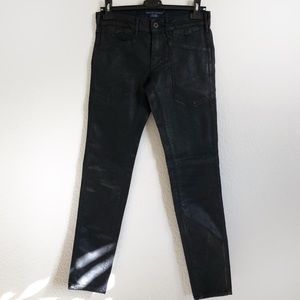 Ralph Lauren Coated Black Skinny Jeans Size 26